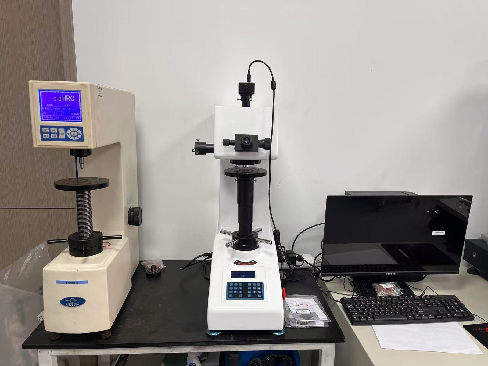 Rockwell and Vickers hardness testers